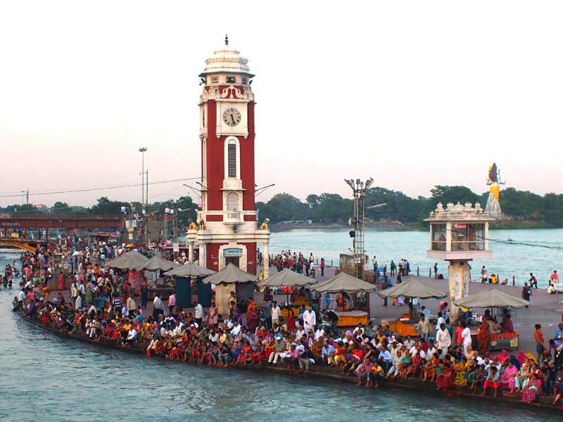 Heure de Aartie à Harr ki pauri à Haridwar bords du Gange