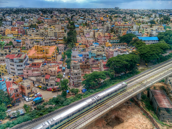 Vue aérienne de Bangalore 