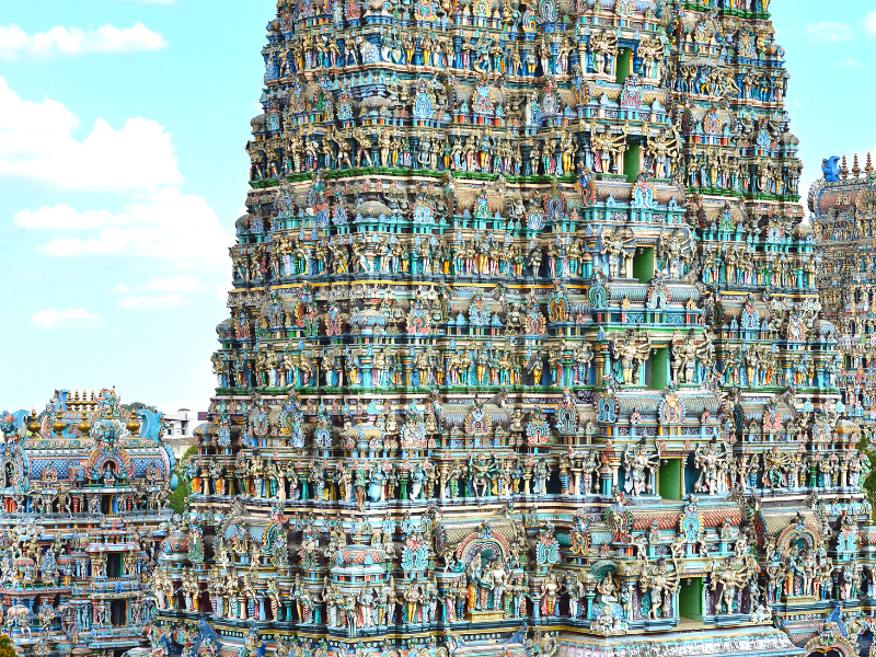 Les Gopurams du temple