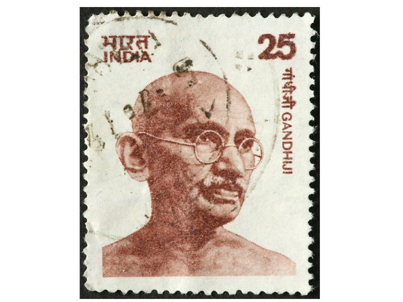 timbre à léfigie de Gandhi